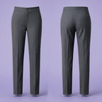 Pack of 2 Grey School Uniform Trousers – Adjustable Waist, Regular Fit