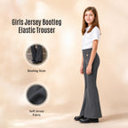 Grey Pull-On Jersey Bootleg School Trouser – Flared Leg with Heart Pendant