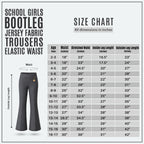Grey Pull-On Jersey Bootleg School Trouser – Flared Leg with Heart Pendant