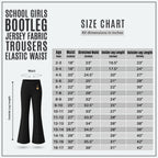 Pack of 2 Black Pull-On Jersey Bootleg School Trousers – Flared Leg with Heart Pendant