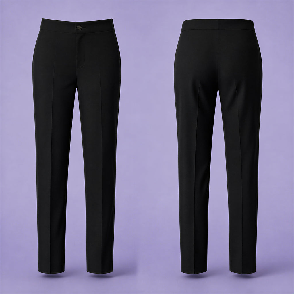 Pack of 2 Black School Uniform Trousers – Adjustable Waist, Regular Fit