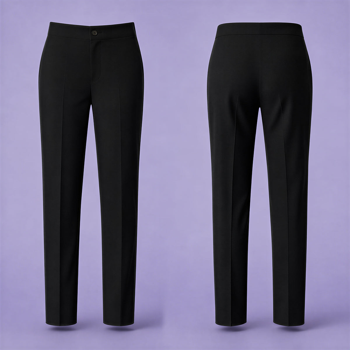 Pack of 2 Black School Uniform Trousers – Adjustable Waist, Regular Fit