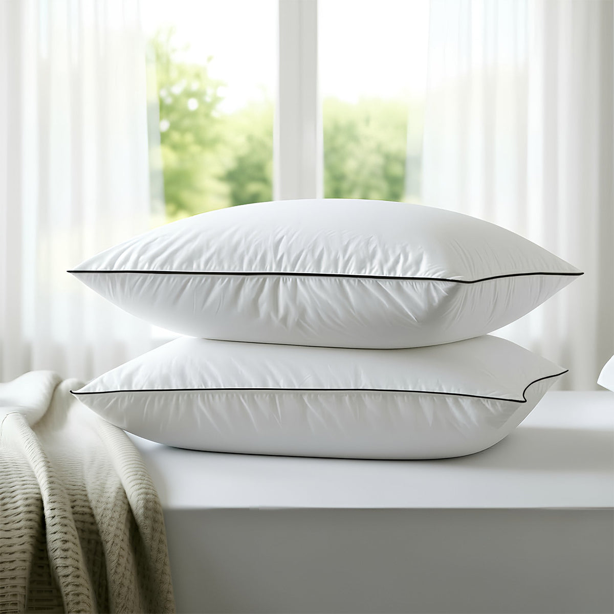 Goose Feather & Down Pillows | Pack of 2