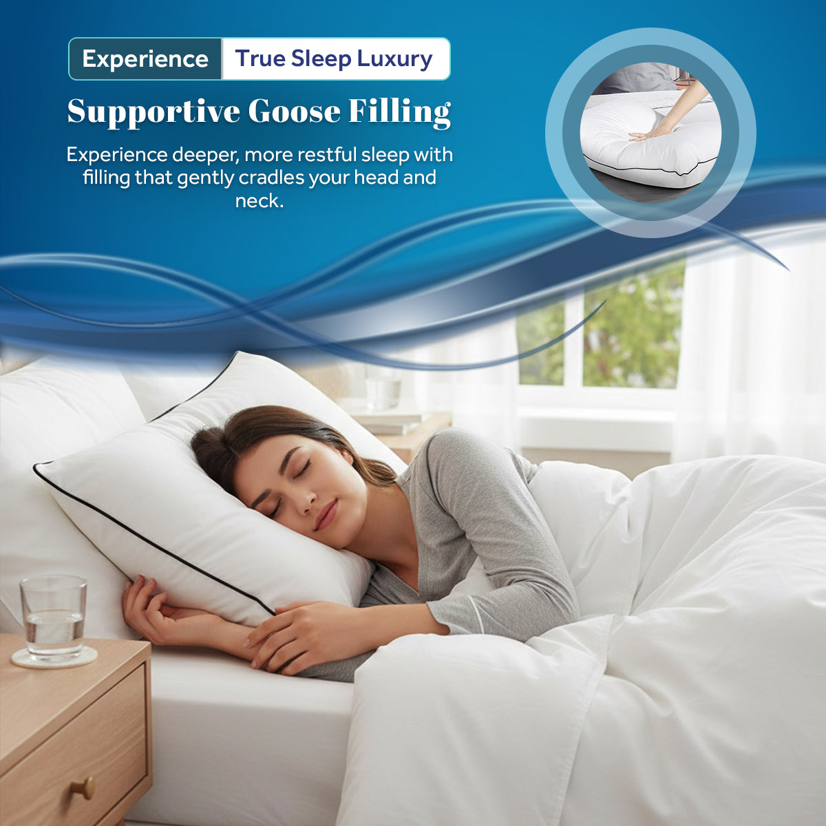 Goose Feather & Down Pillows | Pack of 2