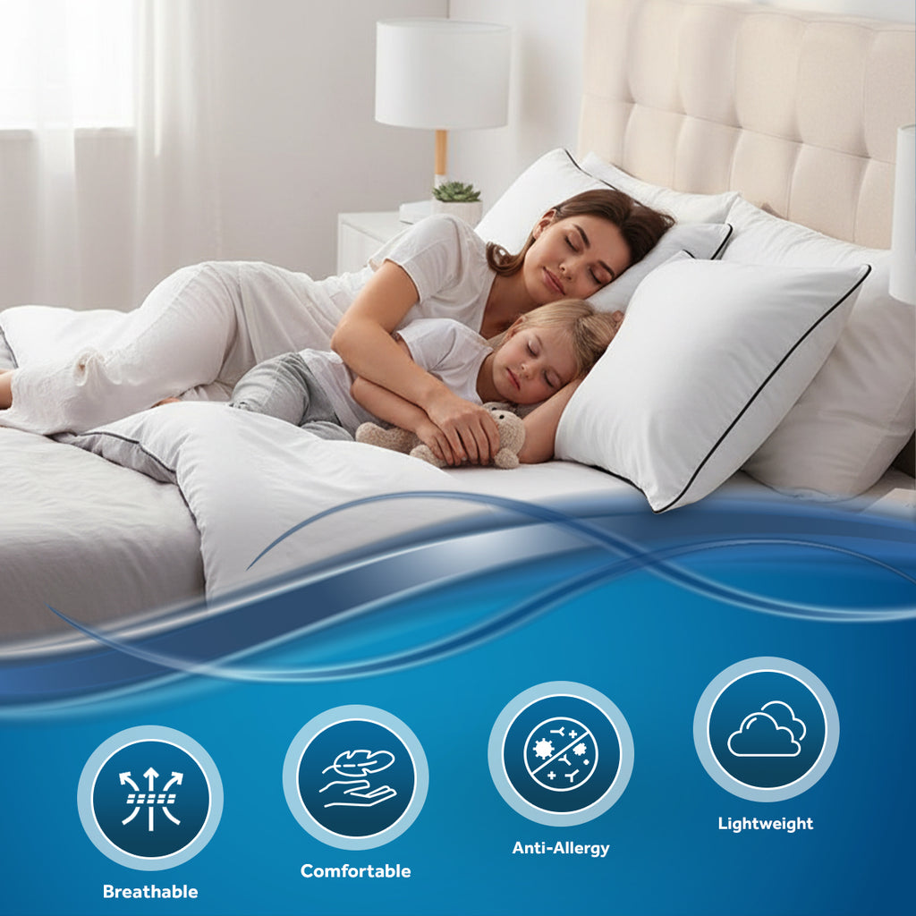 Goose Feather & Down Pillows | Pack of 2