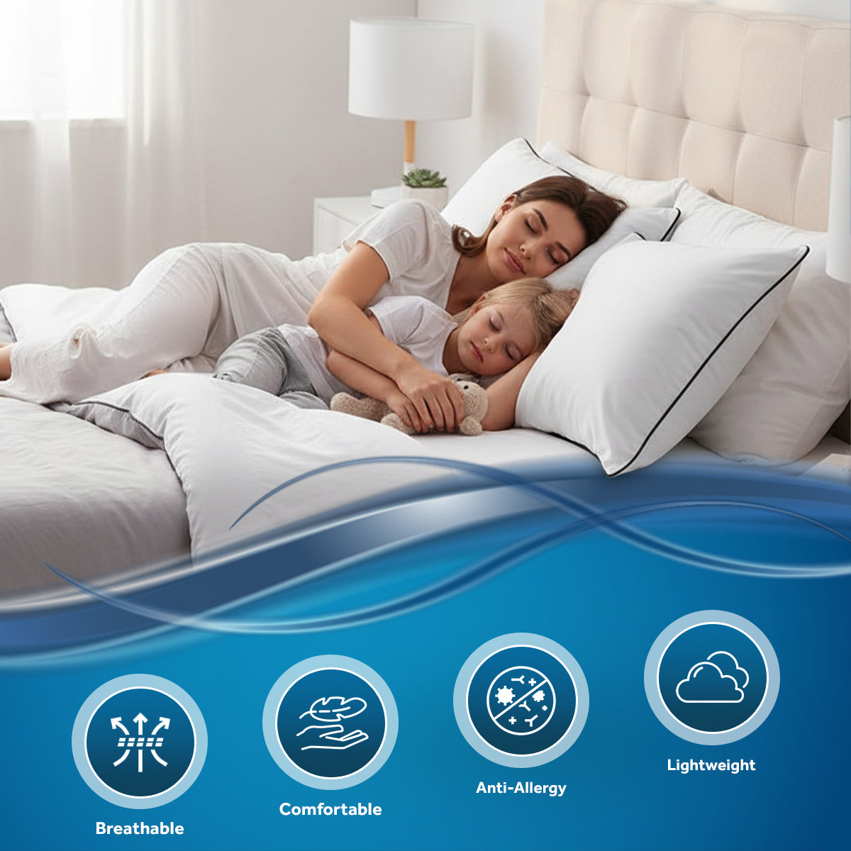 Goose Feather & Down Pillows | Pack of 2