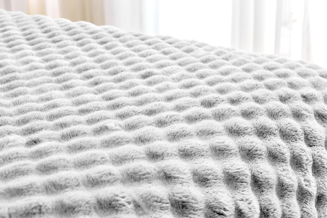 Bubble Jacquard Fleece Throws | 6 Colours