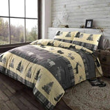 stag flannelette duvet cover set grey