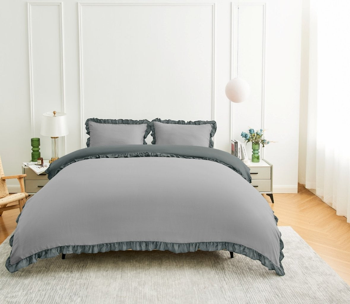 Kendrick Frill Duvet Cover Set | 8 Colours