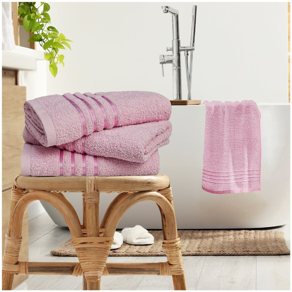 100% Egyptian Cotton Estrella Stripe Towels | 9 Colours | 500 GSM