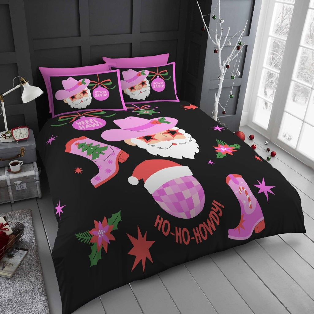 Ho Ho Howdy Printed Duvet Cover Set