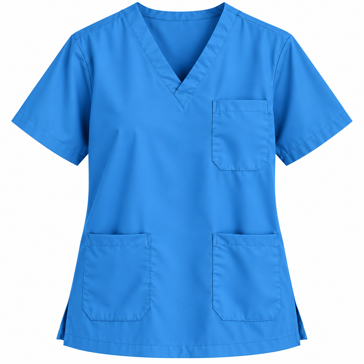 Hospital Blue women's V-neck medical scrub top
