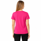 Hot Pink V-Neck T-Shirt back view