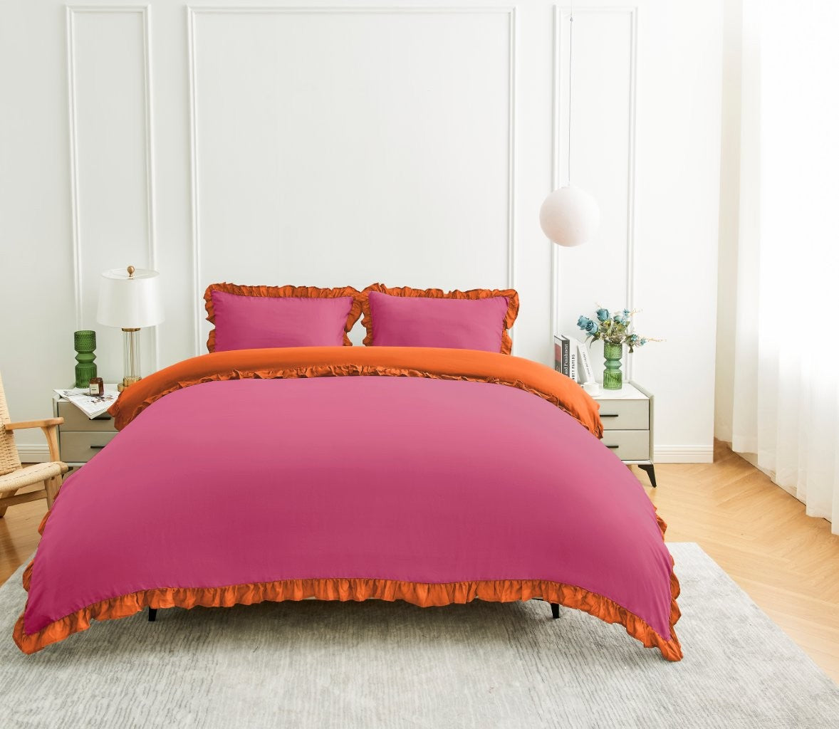 Kendrick Frill Duvet Cover Set | 8 Colours