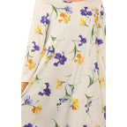 Ivory Floral Casual Loose Swing Summer Dress