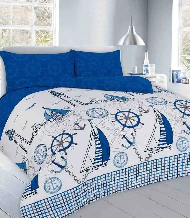 jack ptinted duvet set blue