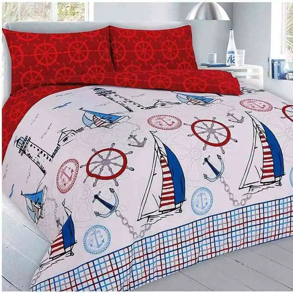 jack ptinted duvet set red