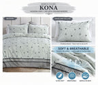 Kona Printed Complete Set | Duvet Cover + Fitted Sheet + Pillowcases