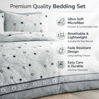 Kona Printed Complete Set | Duvet Cover + Fitted Sheet + Pillowcases