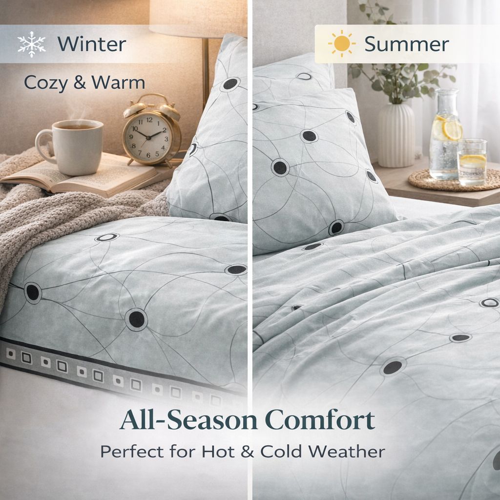 Kona Printed Complete Set | Duvet Cover + Fitted Sheet + Pillowcases