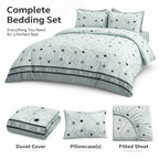 Kona Printed Complete Set | Duvet Cover + Fitted Sheet + Pillowcases