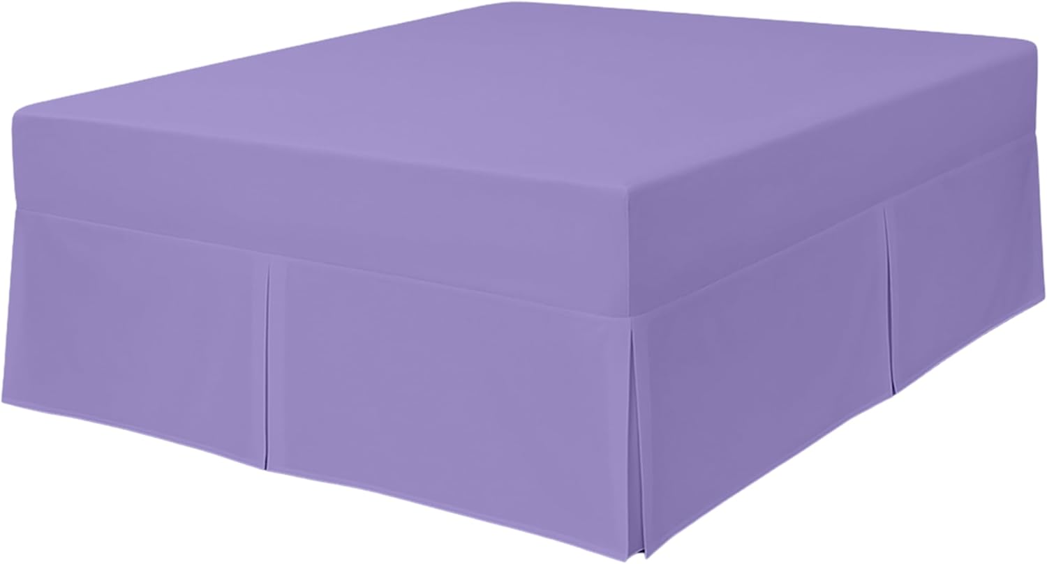 180TC Percale Poly Cotton Pleated Fitted Valance Sheets | 14 Colours