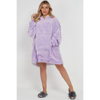 Lilac Sherpa Fleece Oversized Blanket Hoodie