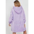 Lilac Sherpa Fleece Oversized Blanket Hoodie