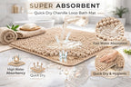 Shaggy Chenille Loop 2 Pcs Bath Mat Set | 7 Colours