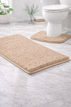 Shaggy Chenille Loop 2 Pcs Bath Mat Set | 7 Colours