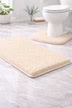 Shaggy Chenille Loop 2 Pcs Bath Mat Set | 7 Colours