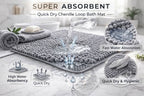 Shaggy Chenille Loop 2 Pcs Bath Mat Set | 7 Colours