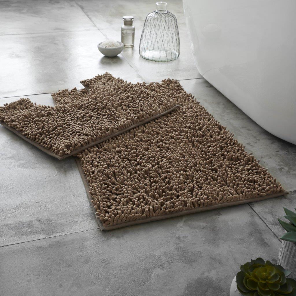 Loop Non Slip Bath Mat Set   | 15 Colours Available