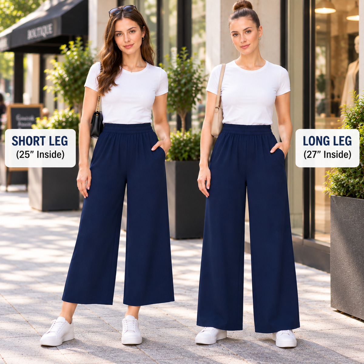 Plain Palazzo Trousers | 12 Colours