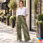 Spot Printed Jersey Palazzo Trousers | 3 Colours