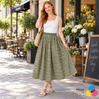 Gingham Crinkle Midi Skirt | 9 Colours