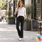 Stripe Jersey Pull-On Bootleg Trousers | 3 Colours