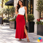 Jersey Maxi Slit Skirt | 3 Colours