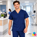 Men's V-Neck Medical Scrub Top