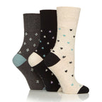 Women Micro Pattern Gentle Grip Cotton Rich Socks