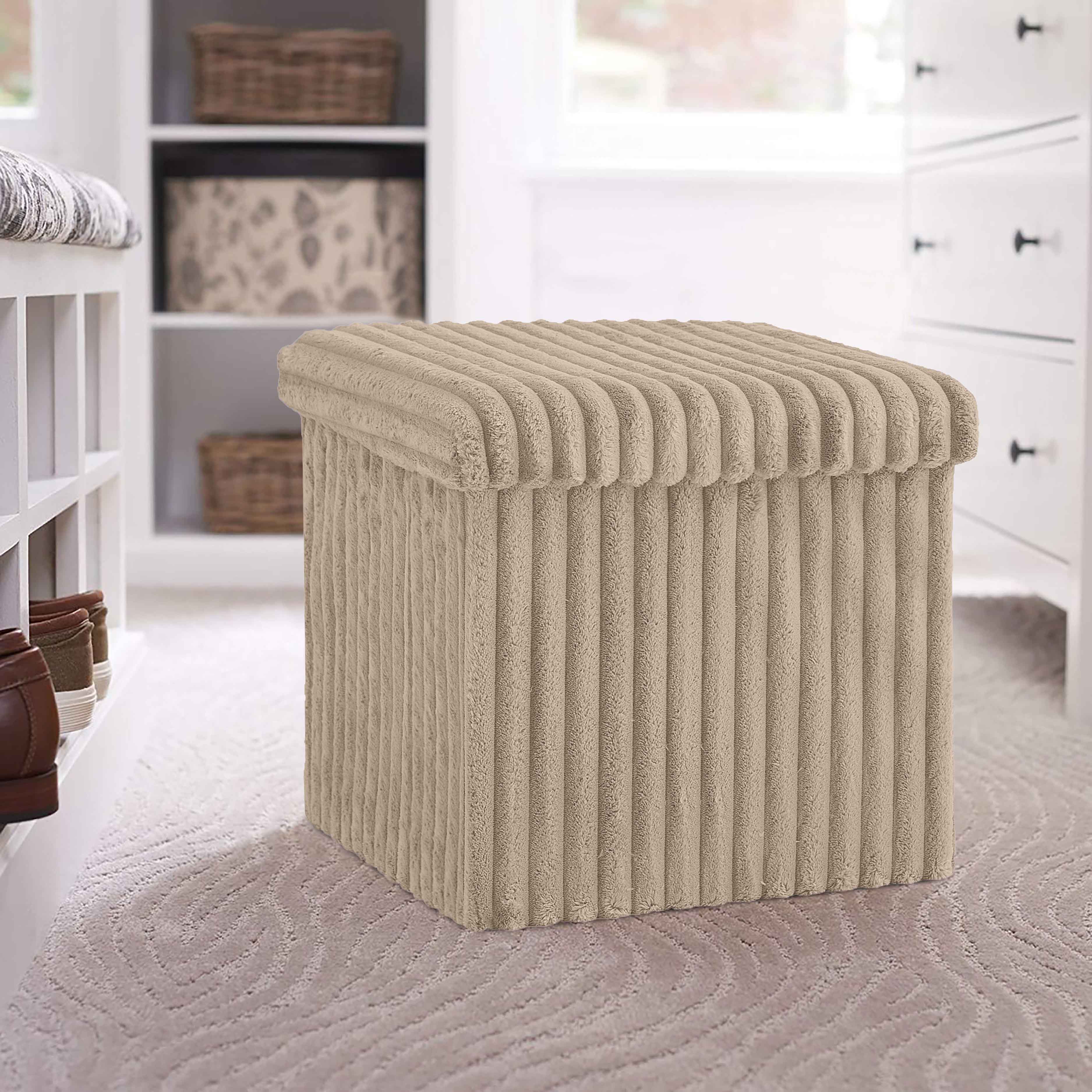 Ribbed Ottoman Storage Box | 38 x 38 x 38CM | 5 Colours