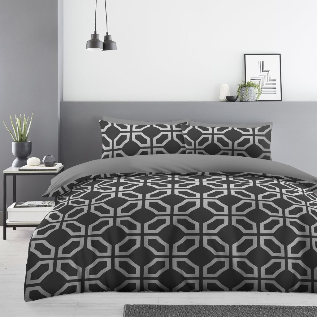 Marcus Geo Printed Duvet Cover Set
