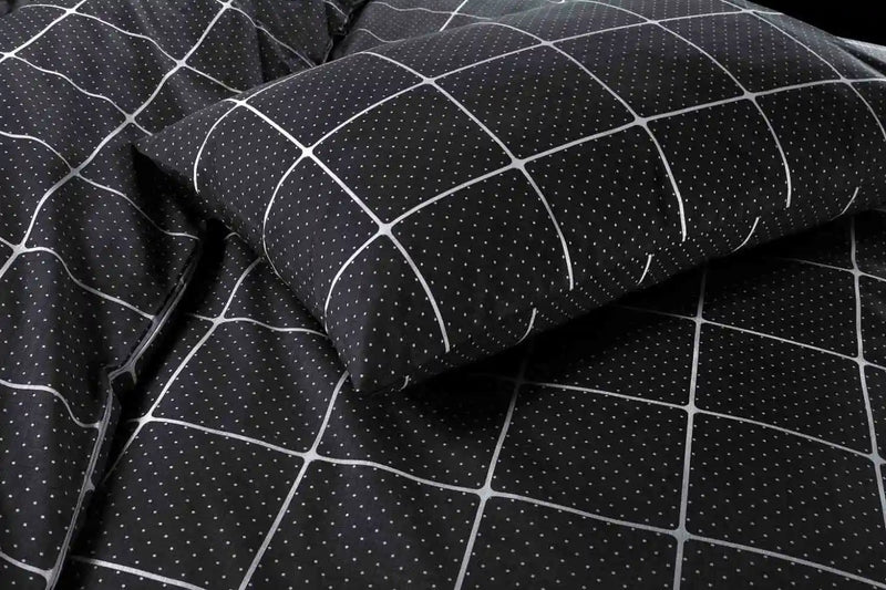 mateo printed duvet set black