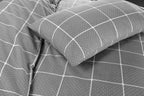 mateo printed duvet set grey