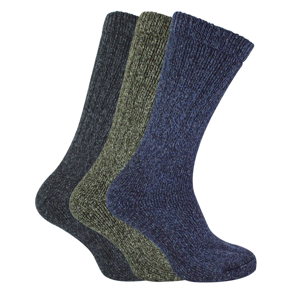 Men’s Thermal Merino Wool Boot Socks | Size 6 - 11 | 6 Pairs