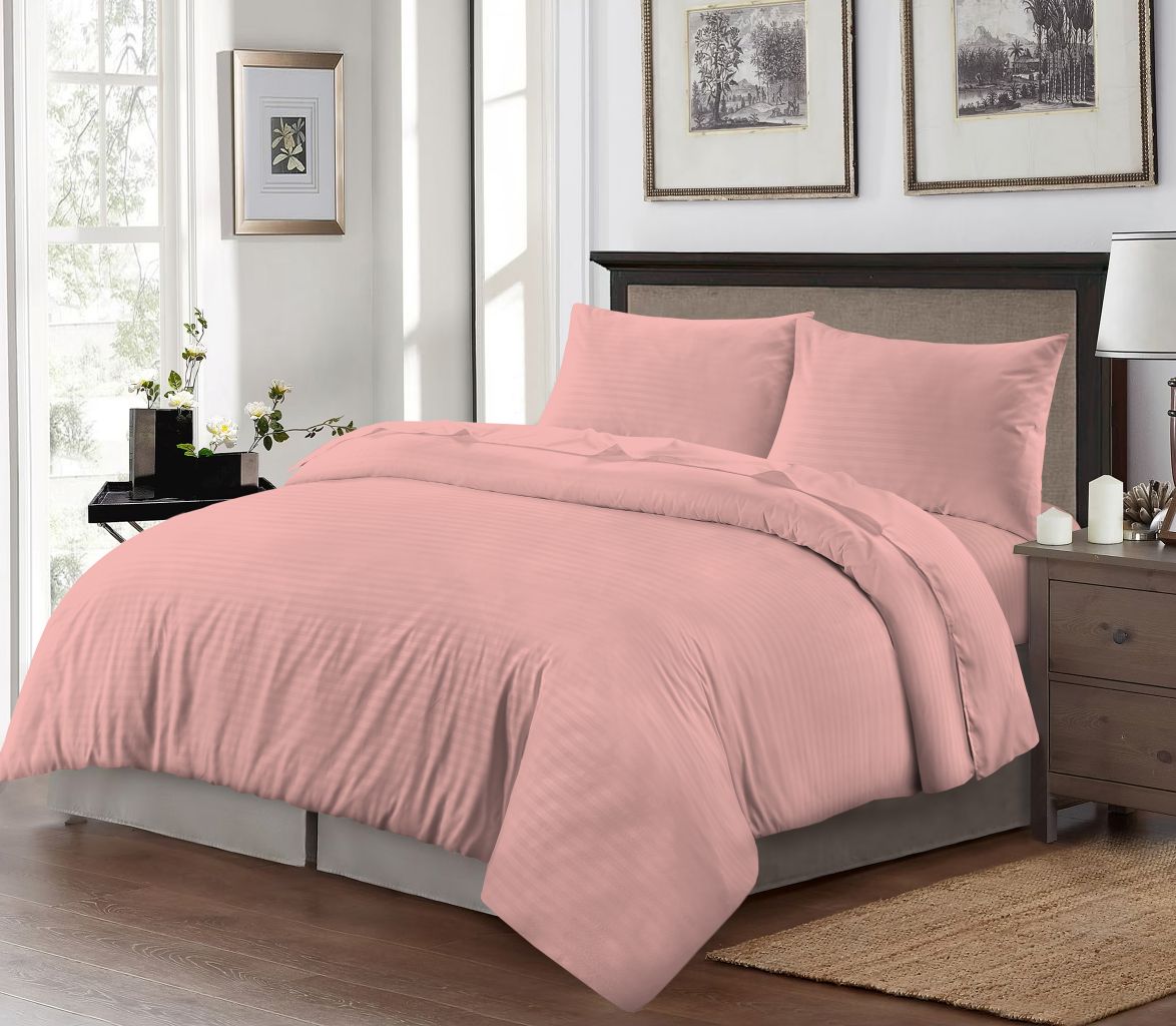 Brushed Microfibre Embossed Stripe Duvet Cover Sets