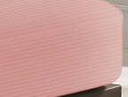 Brushed Microfibre Embossed Stripe 40CM Deep Fitted Sheets