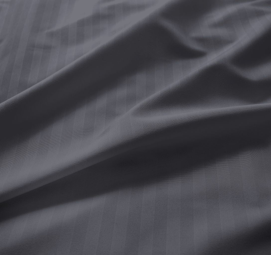 Brushed Microfibre Embossed Stripe V Shaped Pillow Cases | Pack of 2