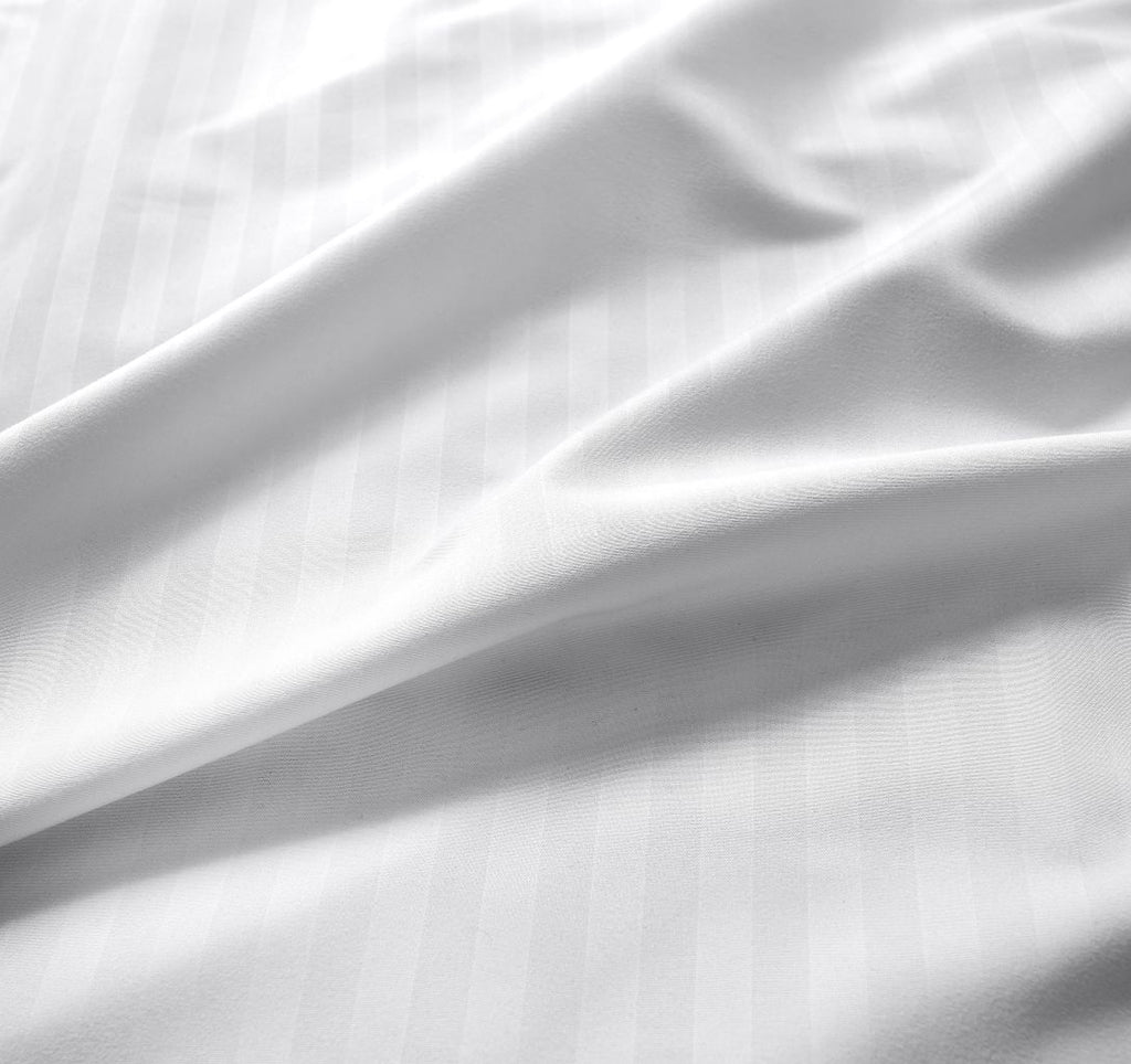 Brushed Microfibre Embossed Stripe 40CM Deep Fitted Sheets