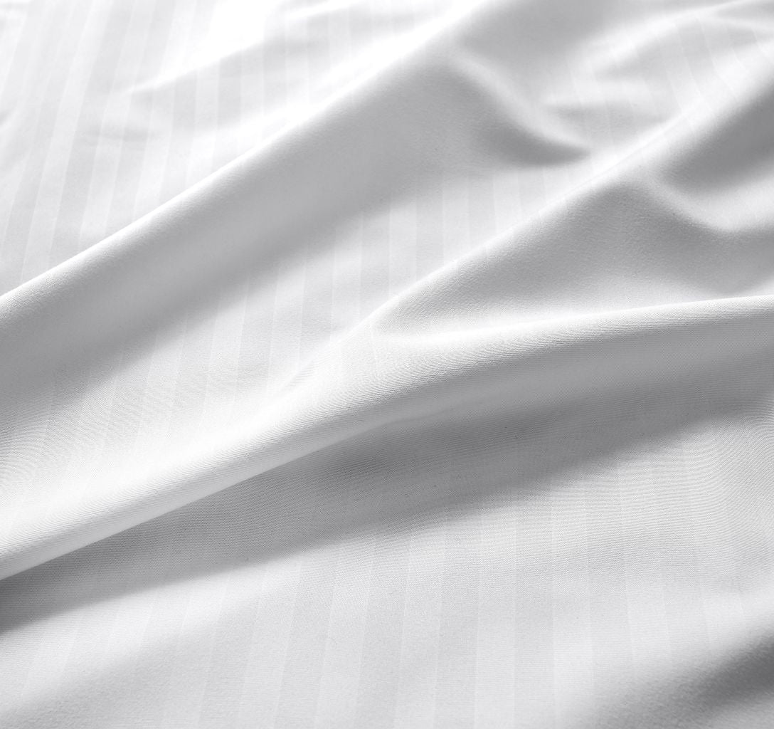 Brushed Microfibre Embossed Stripe V Shaped Pillow Cases | Pack of 2